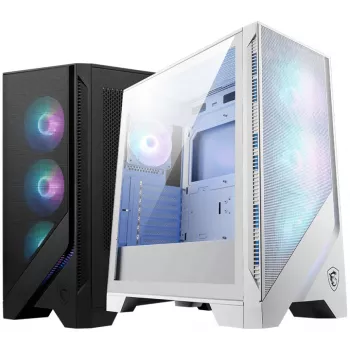 PC korpuss MSI MAG FORGE 320R AIRFLOW Micro Tower Balts