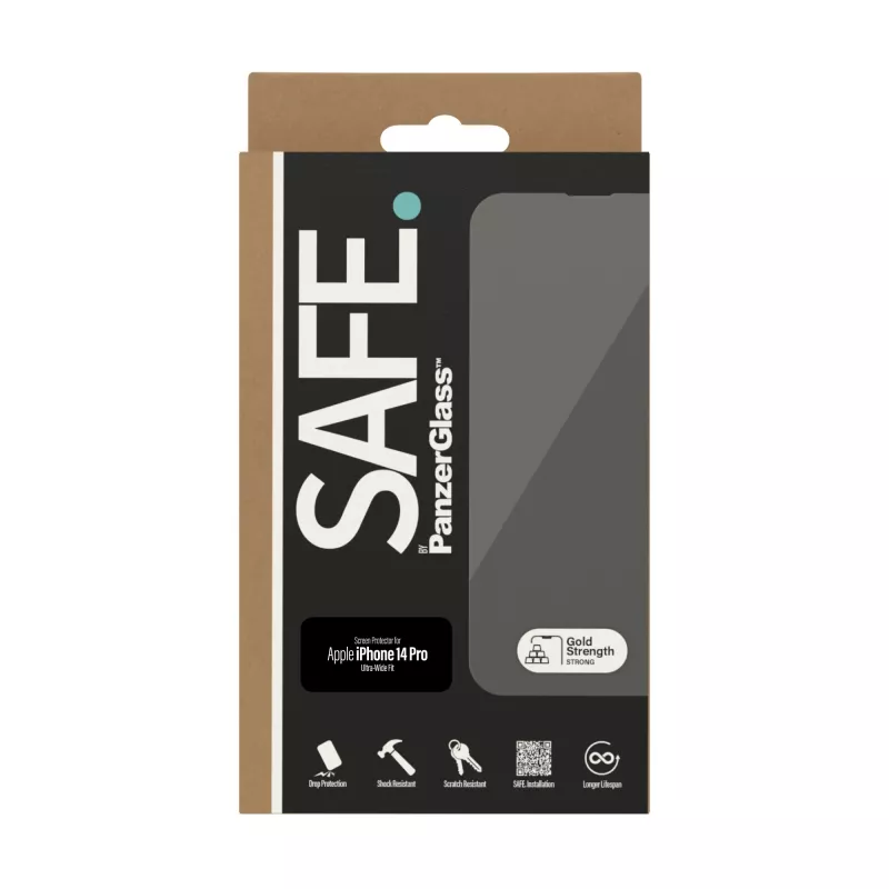 Ekrāna aizsargs PanzerGlass SAFE. by ® Apple iPhone 14 Pro Ultra-Wide Fit Scratch Shock Resistant
