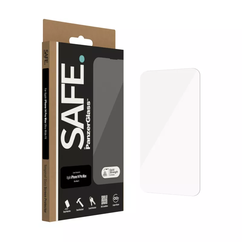 Ekrāna aizsargs PanzerGlass SAFE. by ® Apple iPhone 14 Pro Max Ultra-Wide Fit Scratch Shock Resistant