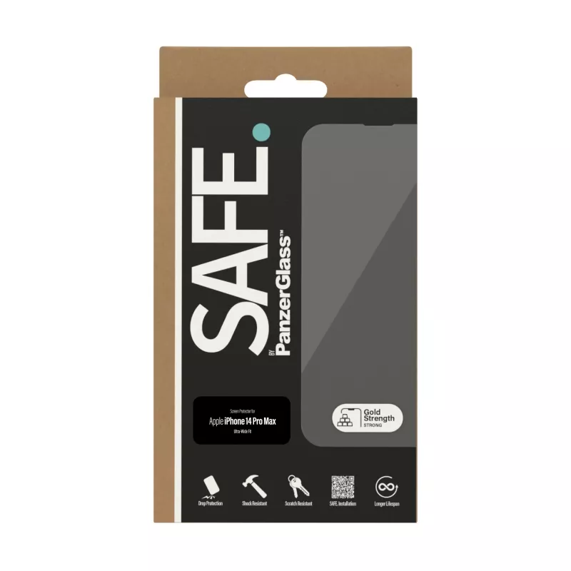 Ekrāna aizsargs PanzerGlass SAFE. by ® Apple iPhone 14 Pro Max Ultra-Wide Fit Scratch Shock Resistant