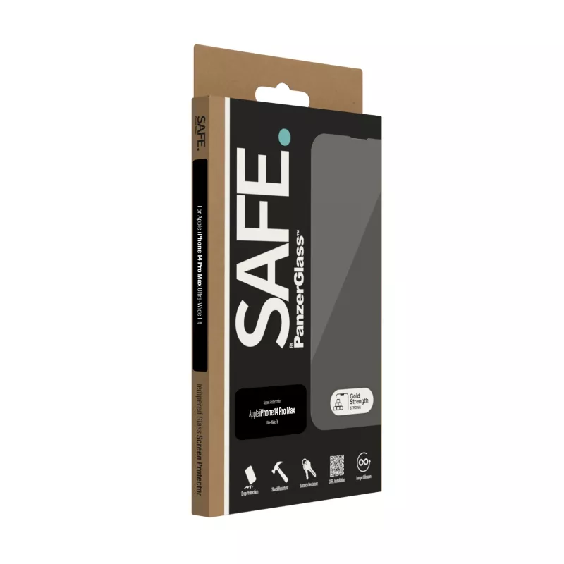 Ekrāna aizsargs PanzerGlass SAFE. by ® Apple iPhone 14 Pro Max Ultra-Wide Fit Scratch Shock Resistant
