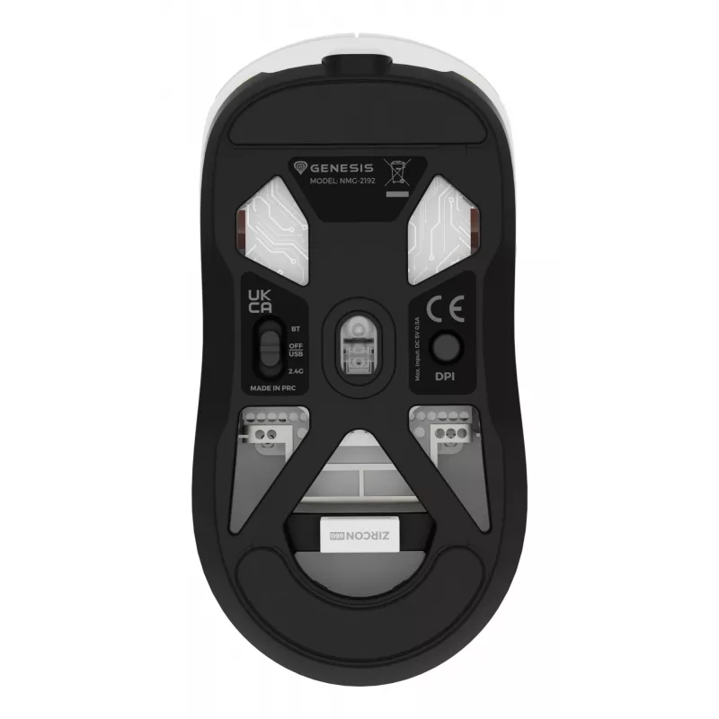 GENESIS Zircon 660 pele Gaming Labā roka RF Bezvadu + Bluetooth + USB Type-A Optiskā 12000 DPI