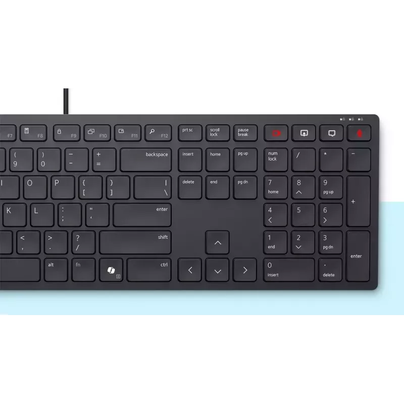 Tastatūra DELL KB525C Office USB QWERTY US International Melns