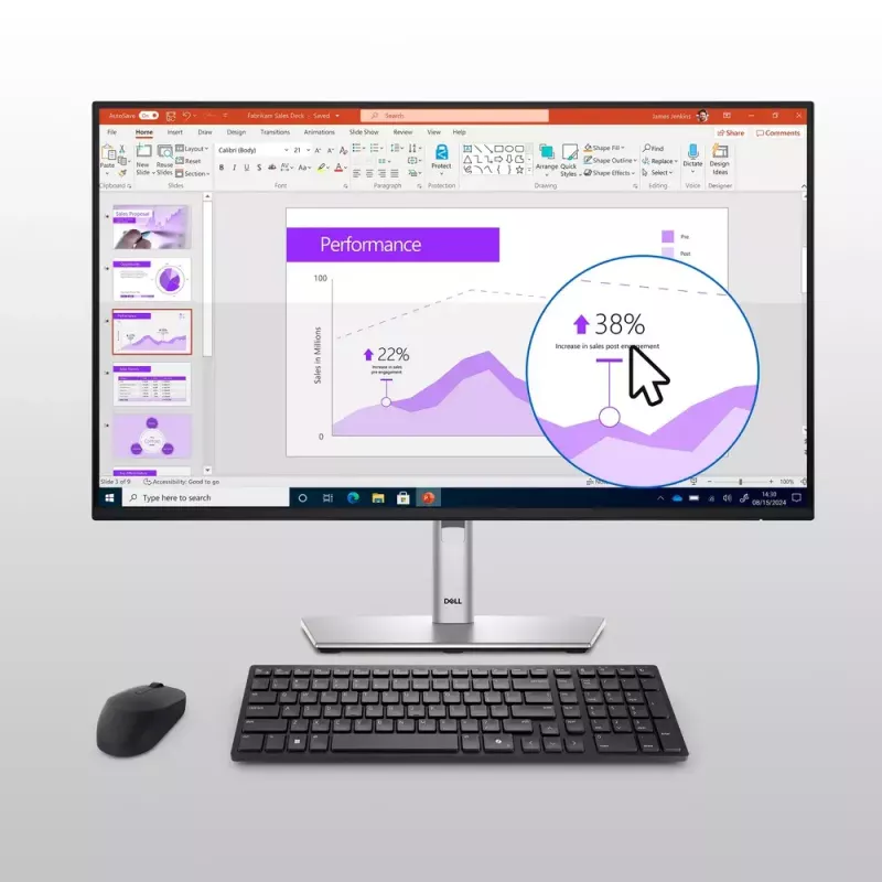DELL KM555 Klusā tastatūra un pele komplektā Universāls RF bezvadu + Bluetooth QWERTY US International Melns