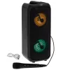 Pārnēsājams skaļrunis Adler AD 1903, 2×5 W, Bluetooth, FM radio, LED, 1500 mAh baterija, AUX, USB, melns