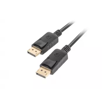 LANBERG DisplayPort M/M kabelis 19 kontaktu V1.2 4k 1.8m melns