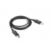 LANBERG DisplayPort M/M kabelis 19 kontaktu V1.2 4k 1.8m melns