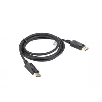 LANBERG DisplayPort M/M kabelis 19 kontaktu V1.2 4k 1.8m melns