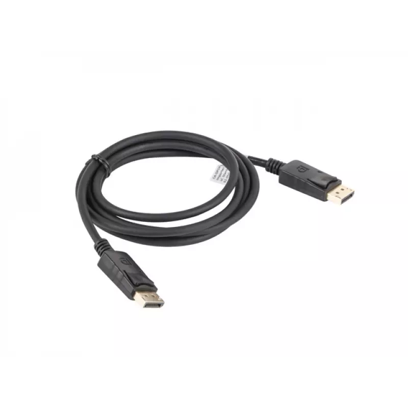 LANBERG DisplayPort M/M kabelis 19 kontaktu V1.2 4k 1.8m melns