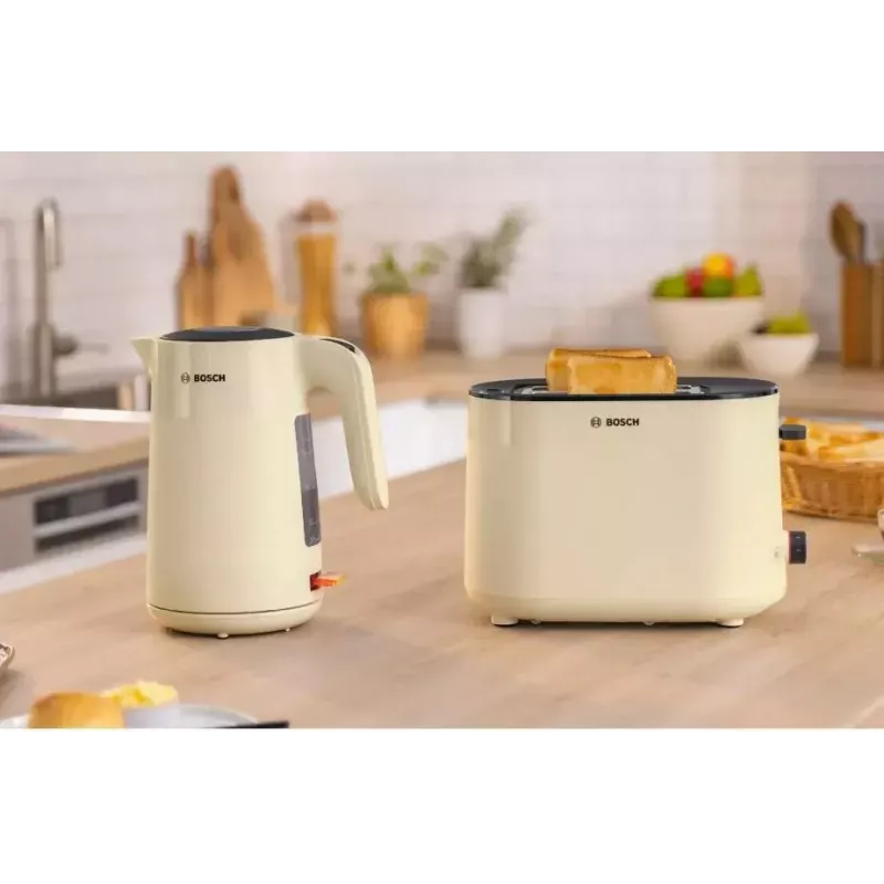 Elektriskā tējkanna Bosch TWK2M167 1.7 L 2400 W, bezvadu ar 360° pamatni, automātiska izslēgšanās, aizsardzība pret vārīšanu bez ūdens