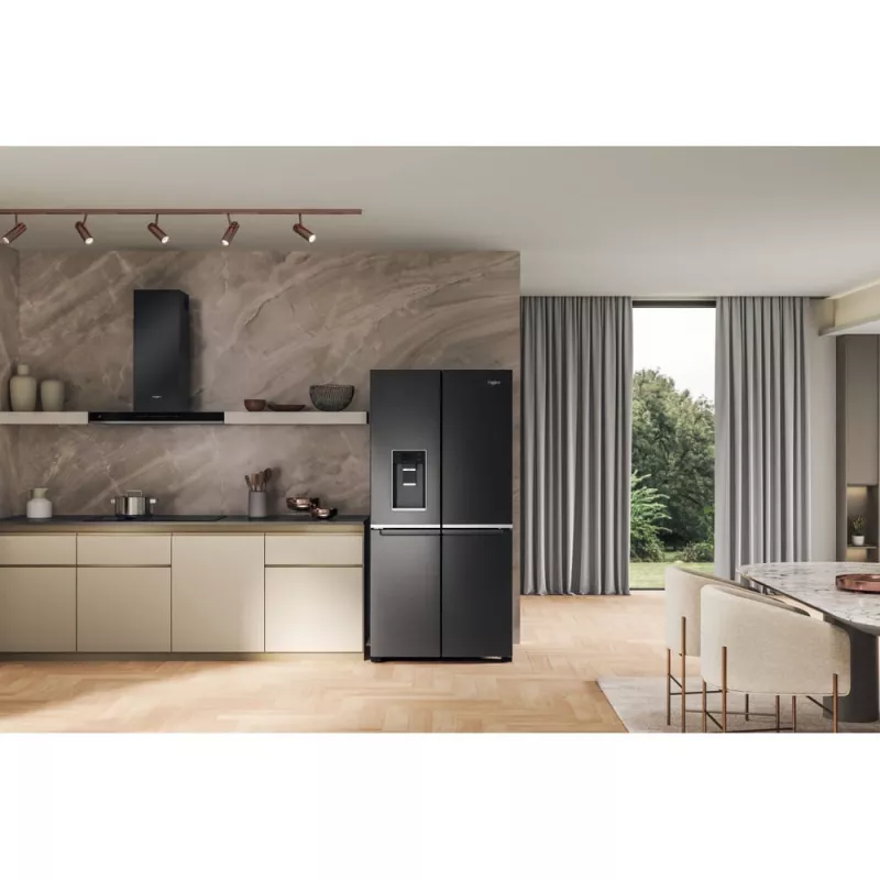 Whirlpool WQ9I FO2BX EF ledusskapis Side-by-Side brīvstāvošs 592 L melns