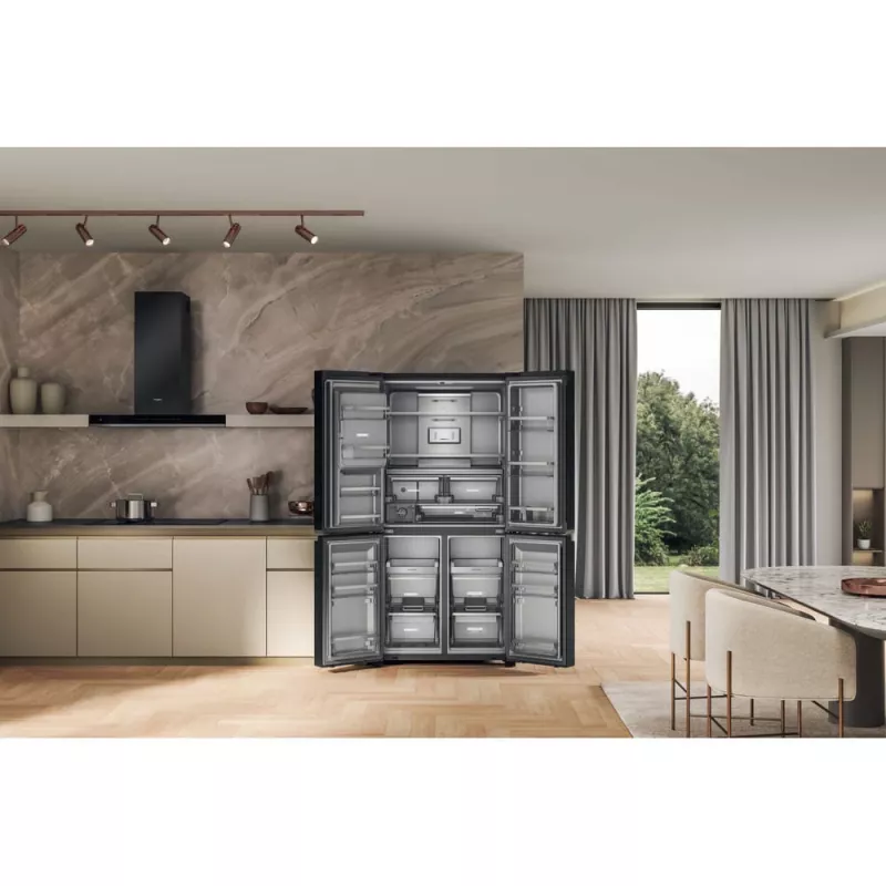Whirlpool WQ9I FO2BX EF ledusskapis Side-by-Side brīvstāvošs 592 L melns