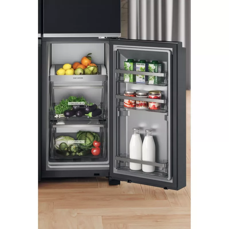 Whirlpool WQ9I FO2BX EF ledusskapis Side-by-Side brīvstāvošs 592 L melns