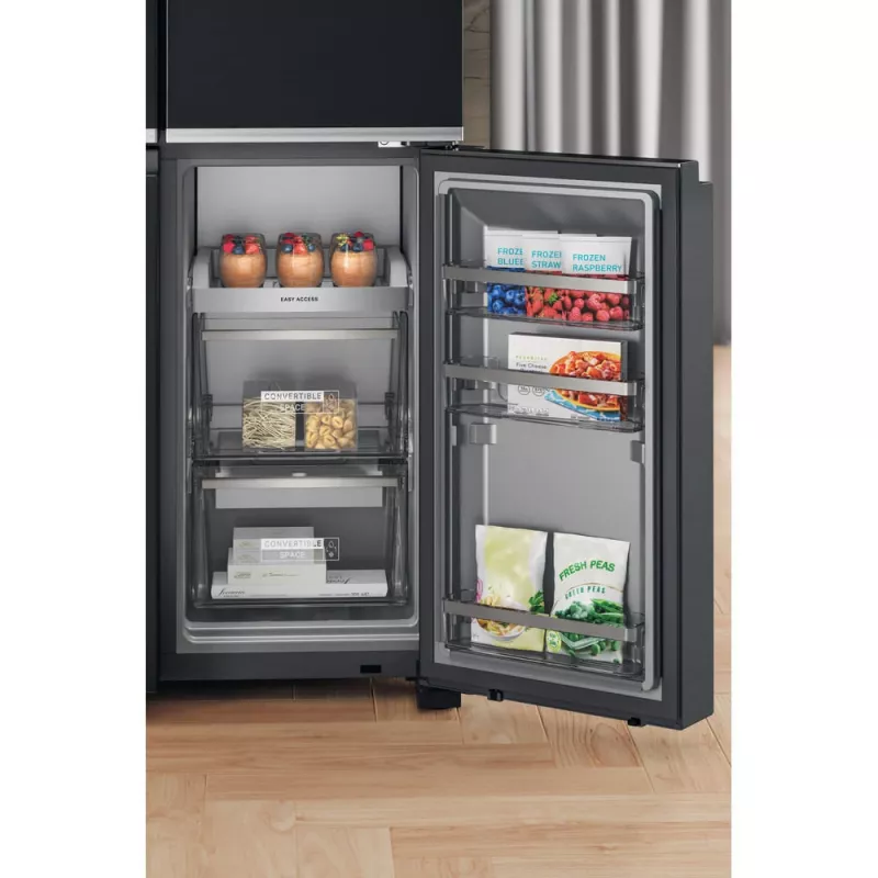 Whirlpool WQ9I FO2BX EF ledusskapis Side-by-Side brīvstāvošs 592 L melns