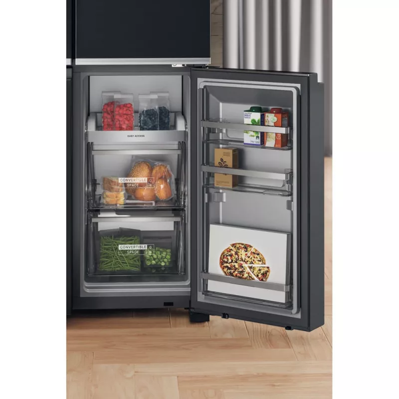 Whirlpool WQ9I FO2BX EF ledusskapis Side-by-Side brīvstāvošs 592 L melns