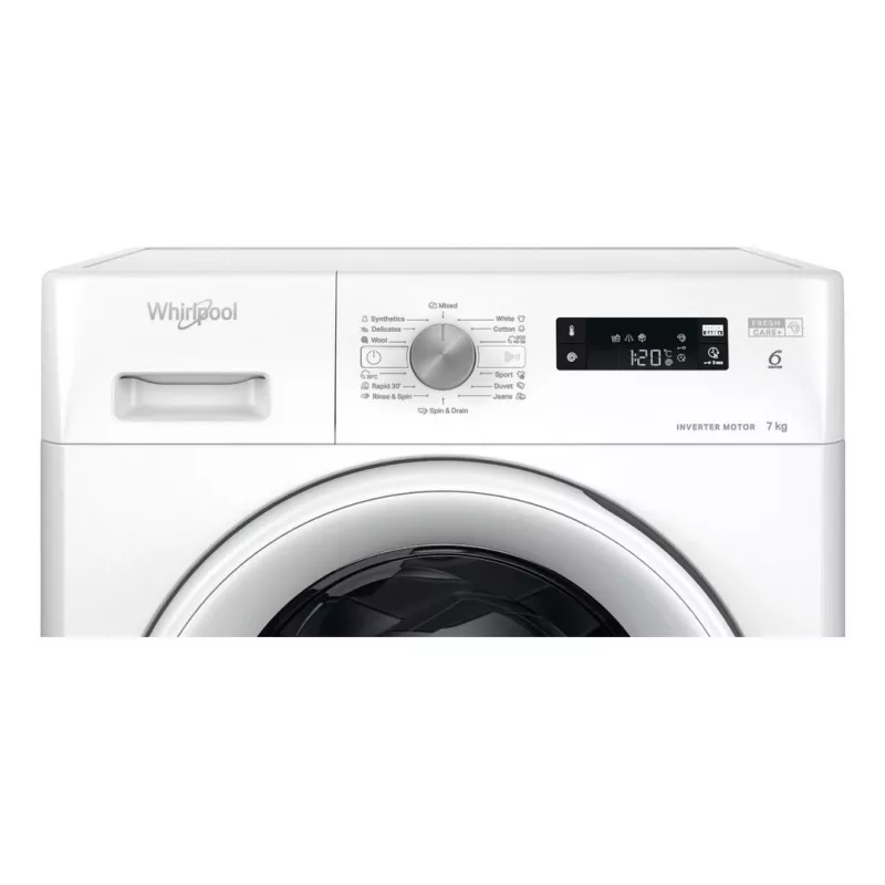 Whirlpool FFS 7469 W EE veļas mašīna ar priekšējo ielādi 7 kg 1351 RPM Balta
