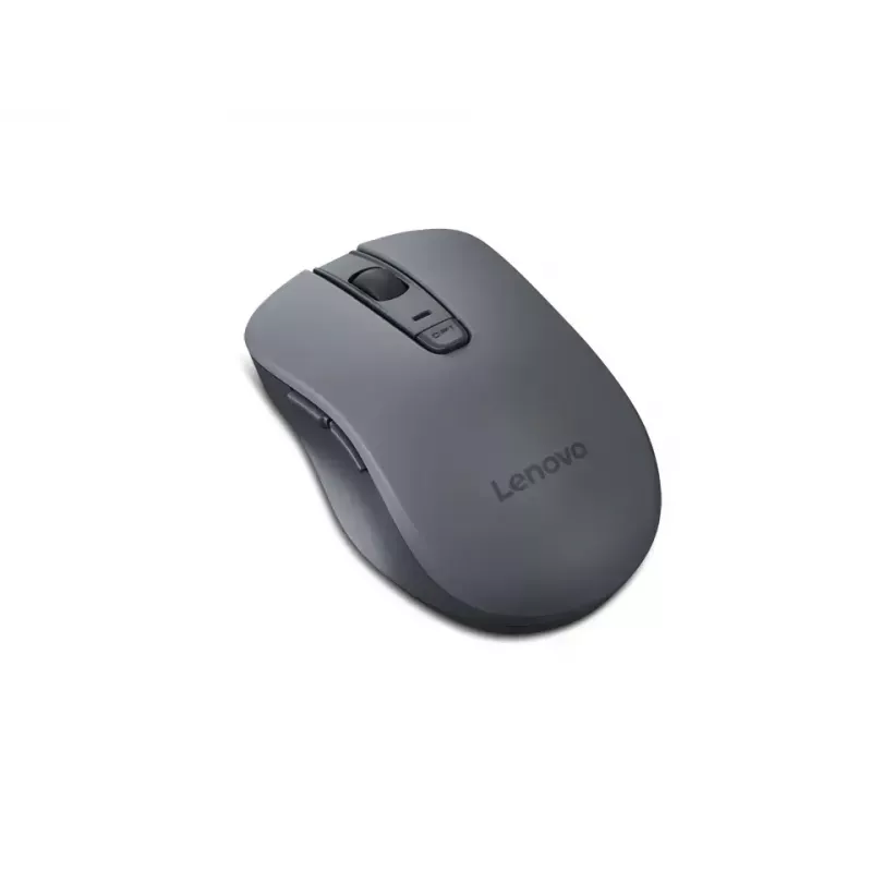 Bezvadu pele piemērota abām rokām Lenovo WL310 Office — Bluetooth, optiskā 1200 DPI, 6 pogas, ritenis, pelēka, darbināms ar baterijām