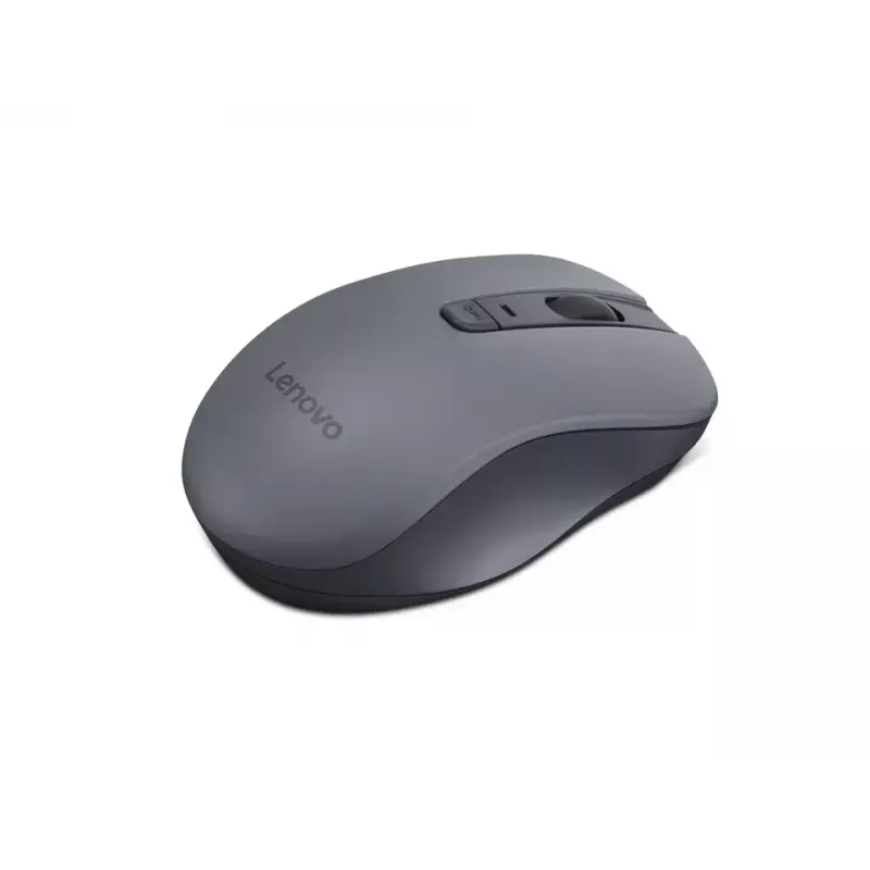 Bezvadu pele piemērota abām rokām Lenovo WL310 Office — Bluetooth, optiskā 1200 DPI, 6 pogas, ritenis, pelēka, darbināms ar baterijām