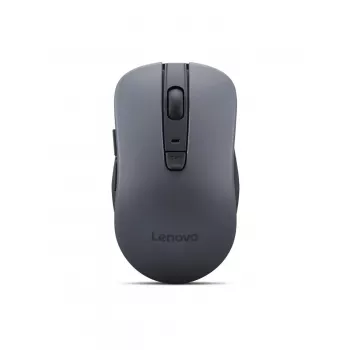 Bezvadu pele piemērota abām rokām Lenovo WL310 Office — Bluetooth, optiskā 1200 DPI, 6 pogas, ritenis, pelēka, darbināms ar baterijām