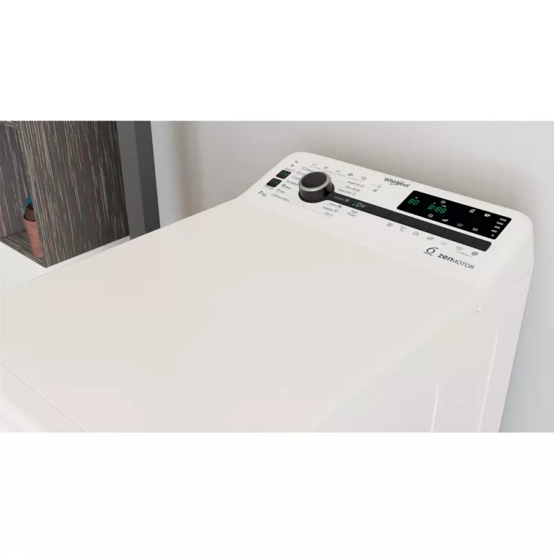 Whirlpool TDLRB 7232BS EU veļas mazgājamā mašīna ar augšējo ielādi 7 kg 1151 apgr./min. Balta