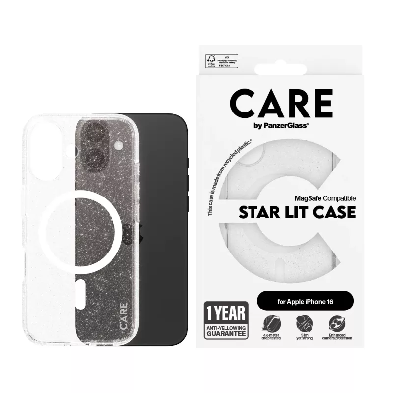 PanzerGlass CARE™ by ® Urban Combat Case Star Lit w. balta MagSafe iPhone 16