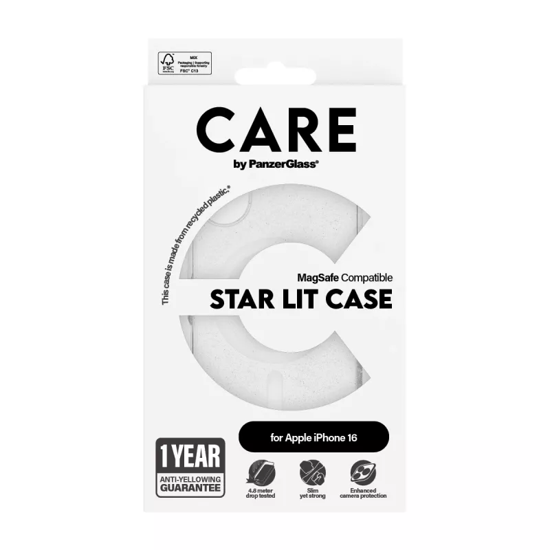 PanzerGlass CARE™ by ® Urban Combat Case Star Lit w. balta MagSafe iPhone 16