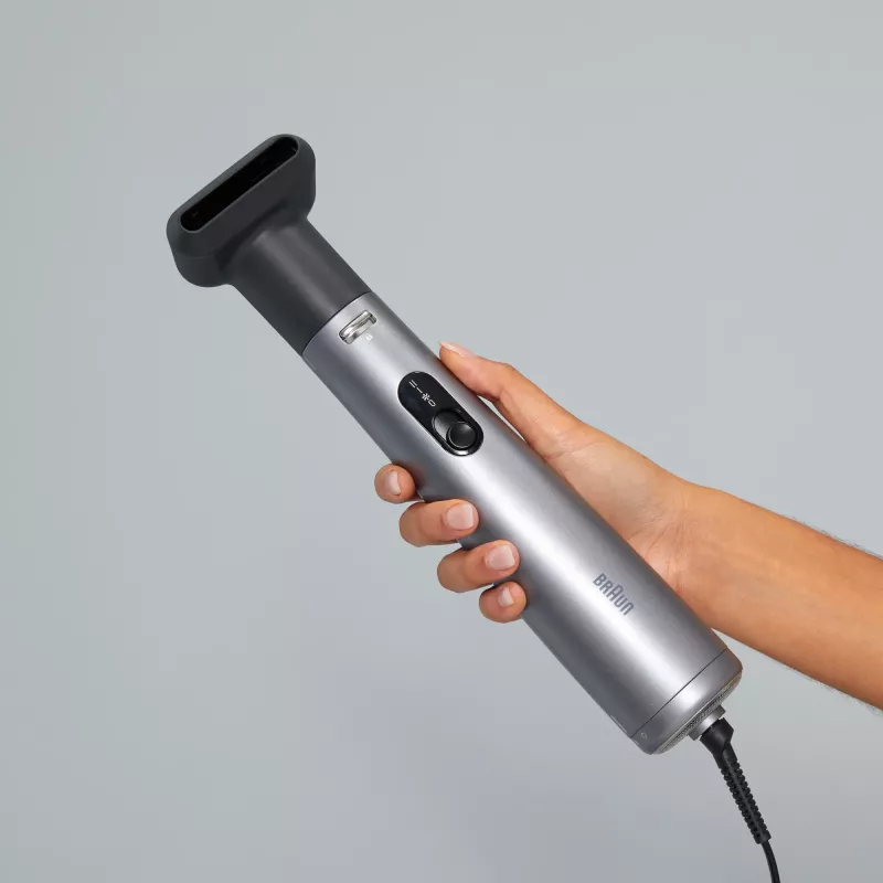 Karstā gaisa birste BRAUN AS 4.3 Melna Sudraba — 1000 W, 2,2 m vads