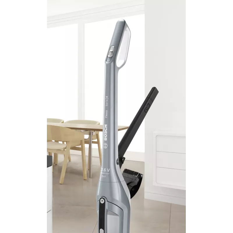 Putekļsūcējs Bosch BCH3P210 2-in-1, sausā tīrīšana, 0.4 L putekļu tvertne, bezvada + elektrotīkls, pelēks/melns, 3 kg