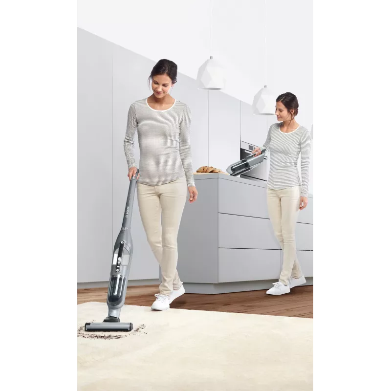 Putekļsūcējs Bosch BCH3P210 2-in-1, sausā tīrīšana, 0.4 L putekļu tvertne, bezvada + elektrotīkls, pelēks/melns, 3 kg