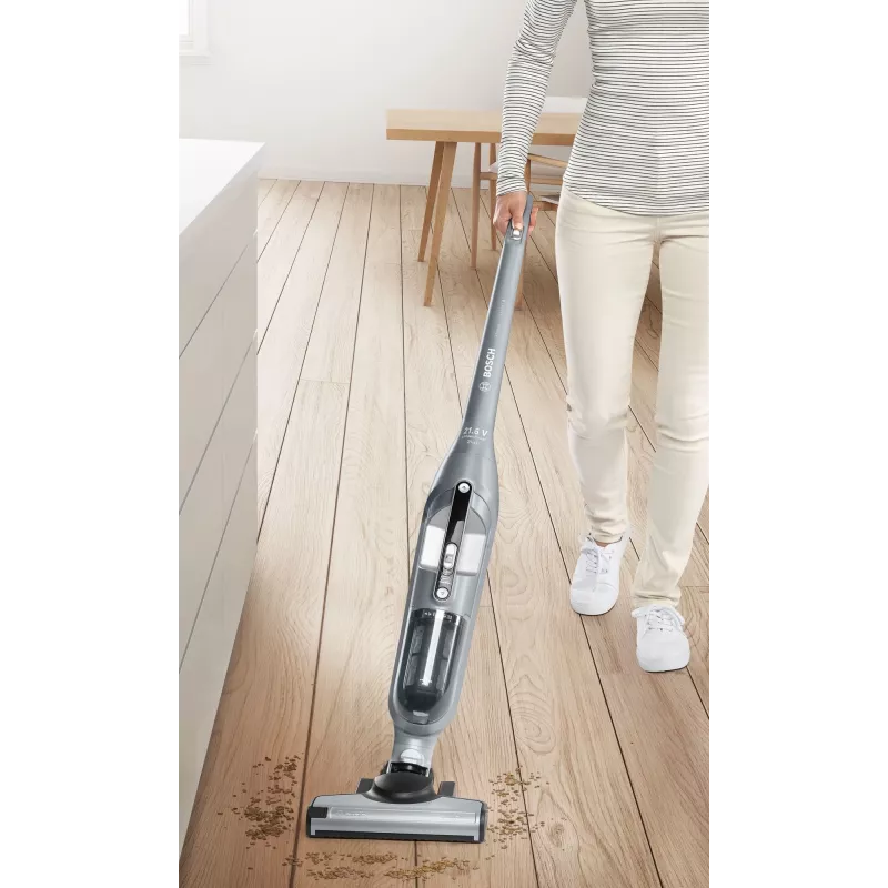 Putekļsūcējs Bosch BCH3P210 2-in-1, sausā tīrīšana, 0.4 L putekļu tvertne, bezvada + elektrotīkls, pelēks/melns, 3 kg