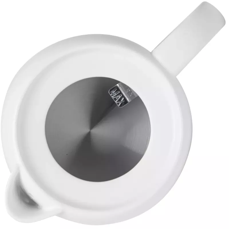 Elektriskā tējkanna Adler AD 1304 — 1 L, 1200 W, keramikas korpuss, verams vāks, 360° rotējoša pamatne, balta