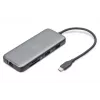 DIGITUS USB-C dokstacija, 7 porti - HDMI / 2x USB-A 3.2 Gen 2 / GbE / SD / MicroSD - 100W USB Power Delivery