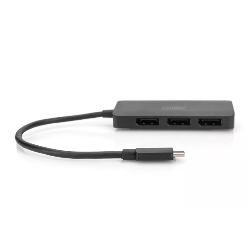 DIGITUS USB-C - 3x DP MST video centrmezgls DP 1.4. 4K/60Hz