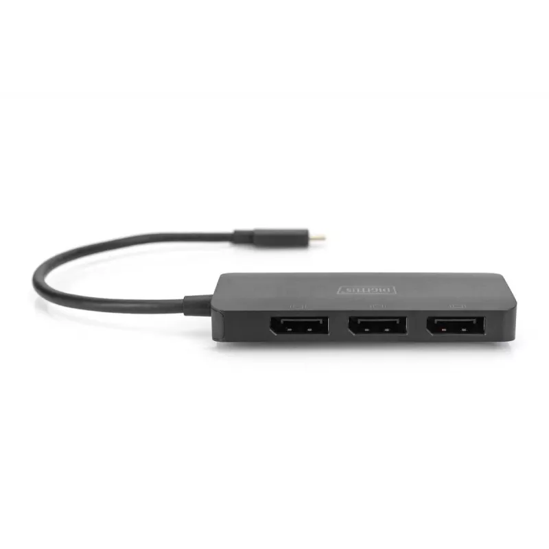 DIGITUS USB-C - 3x DP MST video centrmezgls DP 1.4. 4K/60Hz