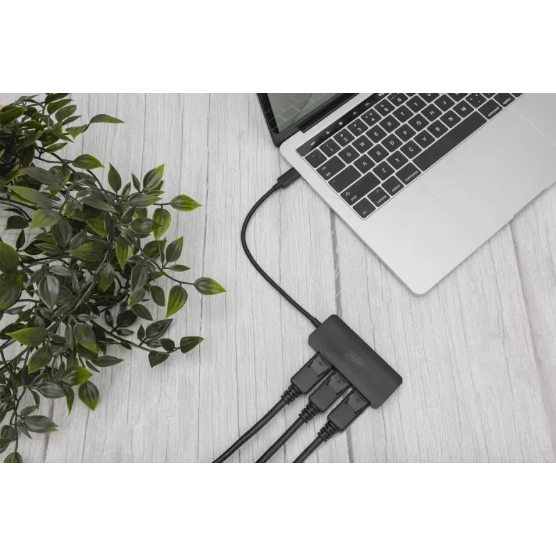 DIGITUS USB-C - 3x DP MST video centrmezgls DP 1.4. 4K/60Hz