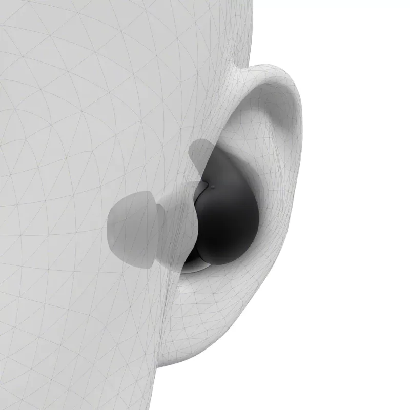 Bezvadu austiņas Sony LinkBuds Fit WFLS910NB — Bluetooth, 20–20000 Hz, 10 m diapazons, 75 g, melnas