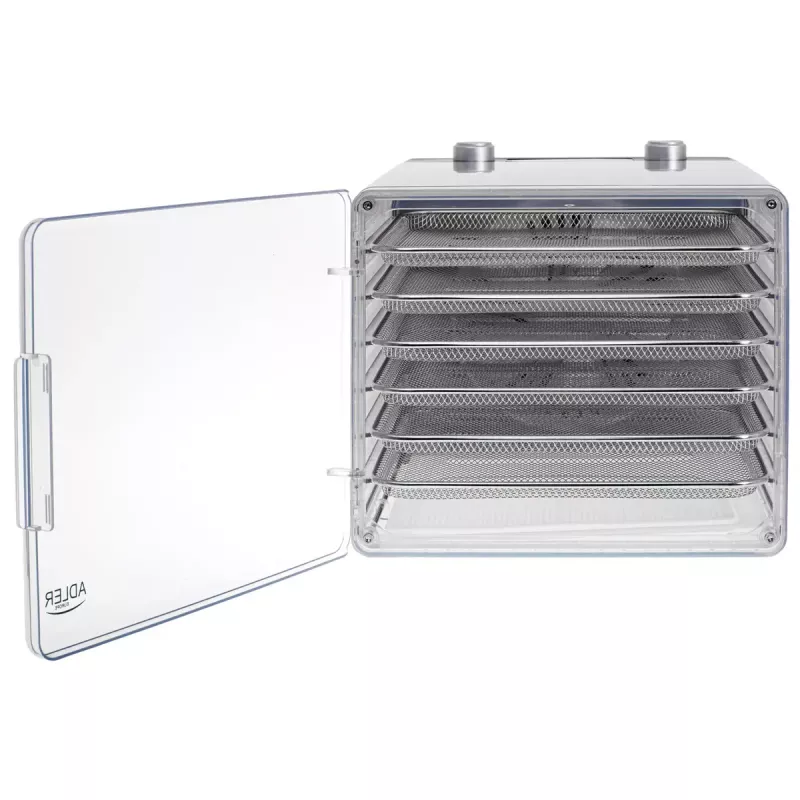 Pārtikas žāvētājs Adler AD 6660, 600 W, 6 paplātes, regulējams termostats, tērauds, salokāms dizains