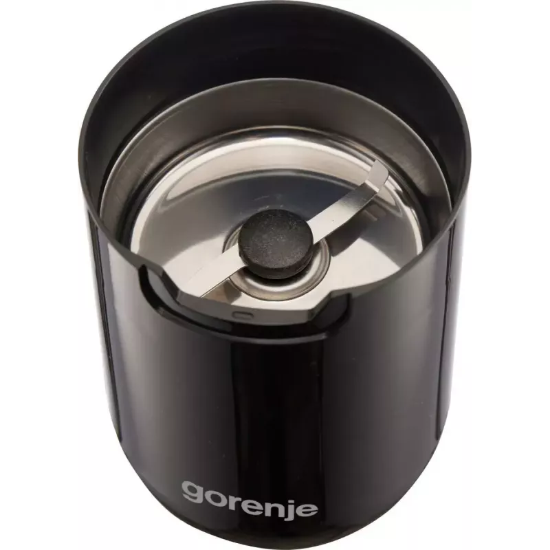 Kafijas dzirnaviņas Gorenje SMK150SB — 150 W motors, 45 g kafijas pupiņu ietilpība, nerūsējošā tērauda asmeņi, melnas