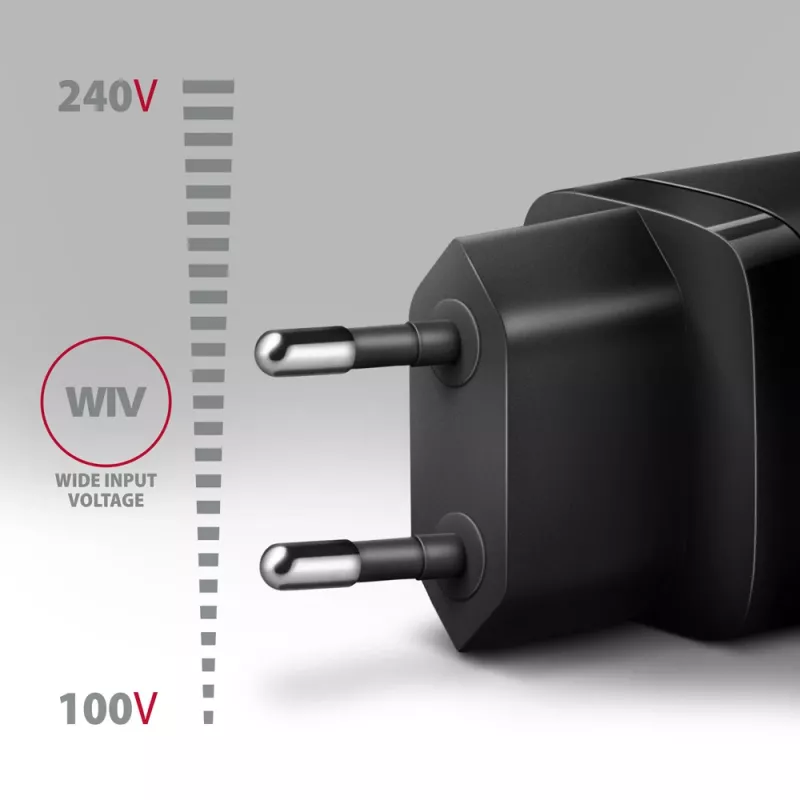 Axagon ACU-PQ30 PD3.0 & QC4+ 2xOUTPUTS sienas lādētājs 30W