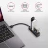 Axagon HUE-M1A 4x USB 3.2 Gen 1 MINI centrmezgls, metāls, 20 cm USB-A kabelis