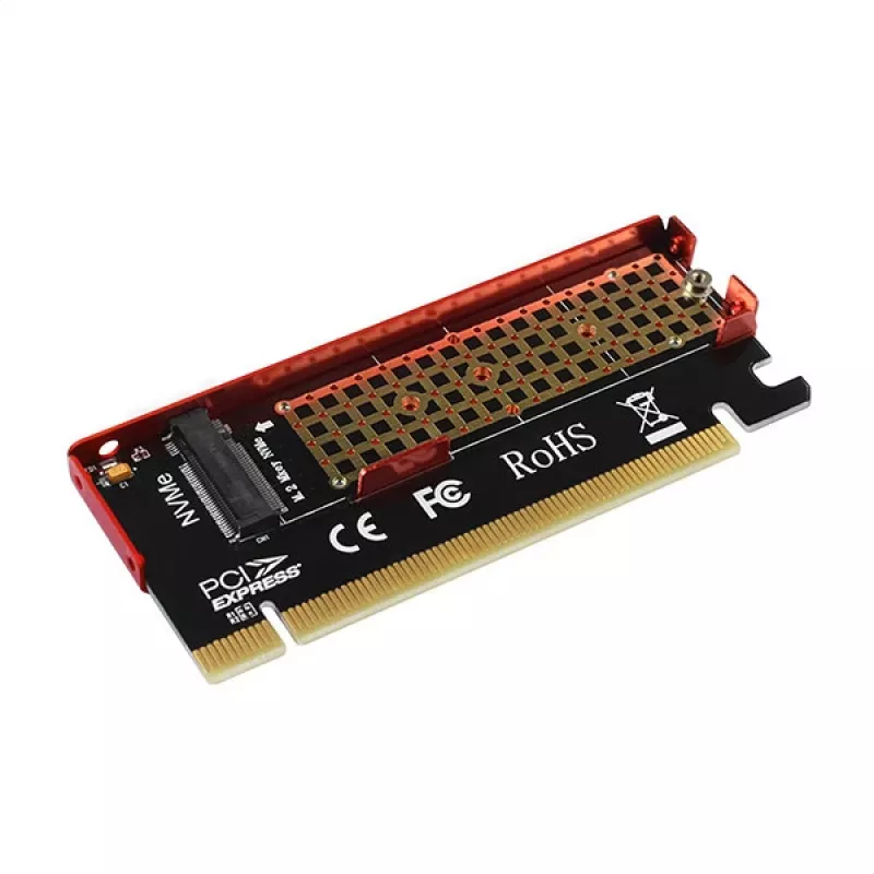 Axagon PCEM2-S PCIe x16 - M.2 NVMe M-key slota adapteris, ar pasīvu alumīnija dzesētāju