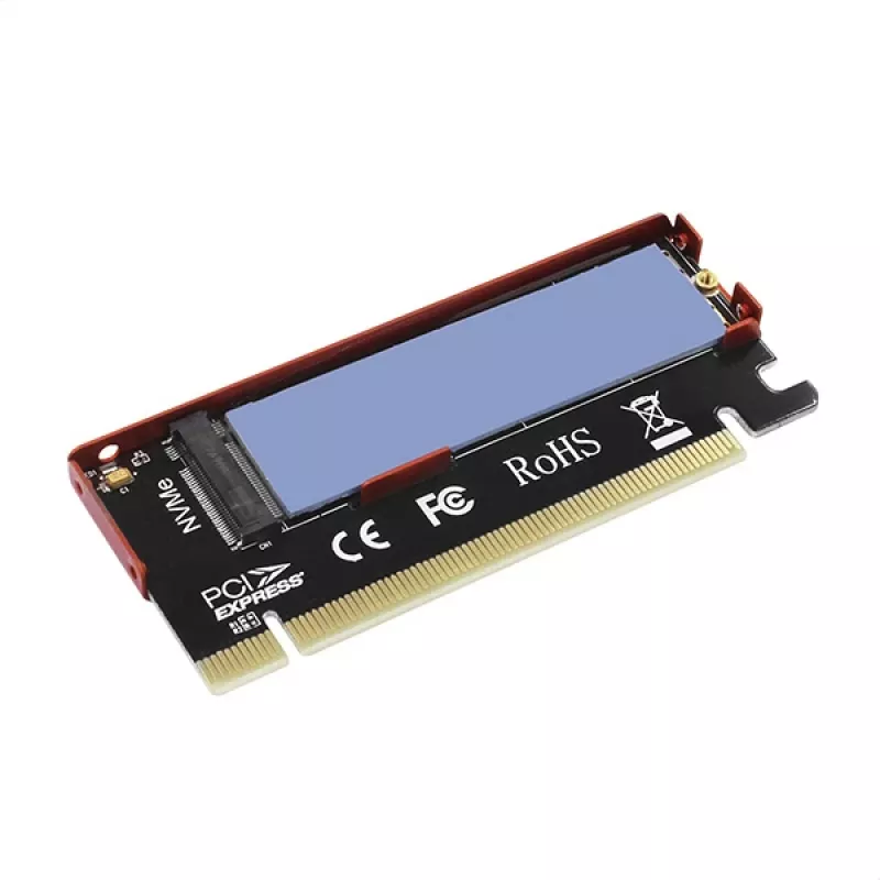 Axagon PCEM2-S PCIe x16 - M.2 NVMe M-key slota adapteris, ar pasīvu alumīnija dzesētāju