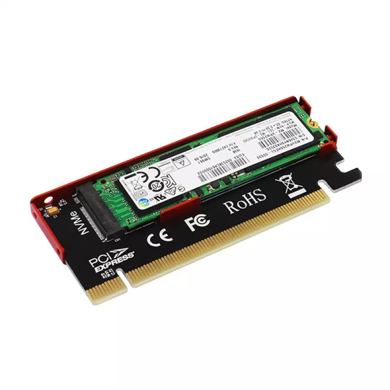 Axagon PCEM2-S PCIe x16 - M.2 NVMe M-key slota adapteris, ar pasīvu alumīnija dzesētāju