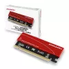 Axagon PCEM2-S PCIe x16 - M.2 NVMe M-key slota adapteris, ar pasīvu alumīnija dzesētāju