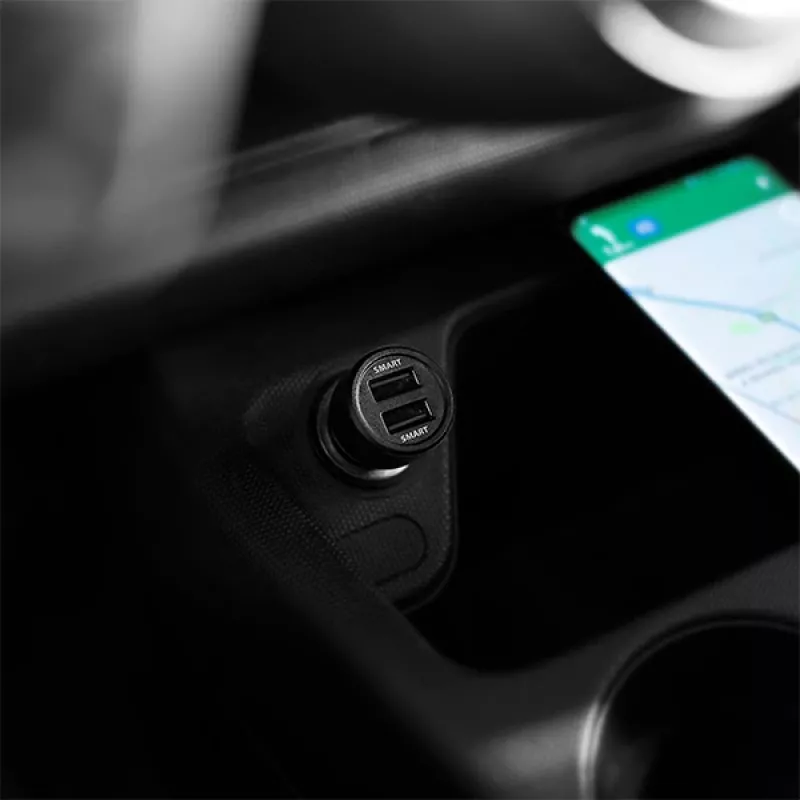 Axagon PWC-5V5 SMART auto lādētājs 24W, 2x USB-A ports, 5V/2.4A + 5V/2.4A
