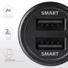 Axagon PWC-5V5 SMART auto lādētājs 24W, 2x USB-A ports, 5V/2.4A + 5V/2.4A