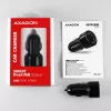 Axagon PWC-5V5 SMART auto lādētājs 24W, 2x USB-A ports, 5V/2.4A + 5V/2.4A