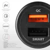 Axagon PWC-QC5 mobilās ierīces lādētājs Mobilais telefons, Viedtālrunis, Planšetdators, Universāls Melns Cigarešu šķiltavas Ātrā uzlāde Auto