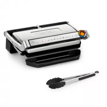 Kontakta grils Tefal OptiGrill + XL GC728D10, 2000 W, 800 cm² nelipīgas plāksnes, 9 programmas, 400×200 mm cepšanas virsma