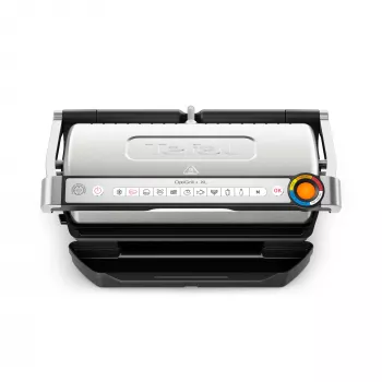Kontakta grils Tefal OptiGrill + XL GC728D10, 2000 W, 800 cm² nelipīgas plāksnes, 9 programmas, 400×200 mm cepšanas virsma